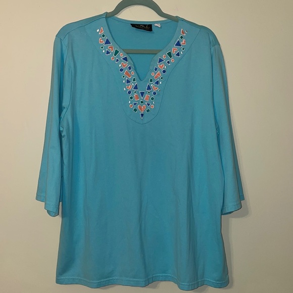 Vintage Bob Mackie Wearable Art Embroidered Shirt - Picture 1 of 4